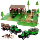 Ferme avec animaux et 2 tracteurs – grande construction de 102 pièces