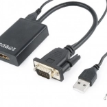Convertisseur VGA vers HDMI 15 cm noir