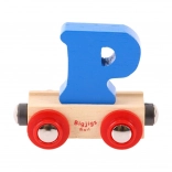 Wagon avec la lettre P Bigjigs Rail