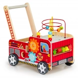 Chariot en bois éducatif avec blocs - Camion de pompier ECOTOYS