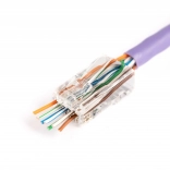 Connecteur RJ45 (8P8C) traversant Cat 6, non blindé, AWG 26–24, lot de 100 pièces