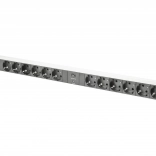 Multiprise PDU 19" RACK, 12x prises Schuko, 2x fiches Unischuko 2 m, 16 A, protection contre les surcharges, profilé en aluminium