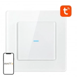 Interrupteur d’éclairage tactile Wi‑Fi intelligent Avatto, 1 bouton, blanc