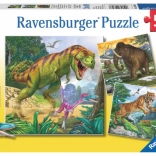 Puzzle dinosaures 3×49 pièces