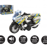Moto de police 12 cm avec lumière et son, parlante en tchèque