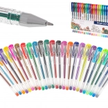 Stylos gel pailletés colorés – coffret de 25 pièces