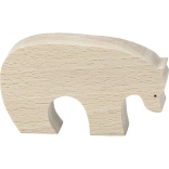 Figurine d'ours en bois