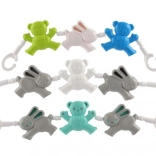 Chaîne pour poussette avec oursons et petit lapin