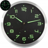 Horloge murale fluorescente 25 cm avec chiffres et étoiles lumineux