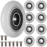 ensemble de galets de guidage pour portes de douche RUHHY, 23 mm, 8 pcs avec vis