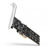 Contrôleur PCIe AXAGON avec 2× SATA 6G et 2× emplacements internes M.2 B‑key SATA, SP et LP
