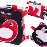 Livre textile contrasté pour bébés Forêt