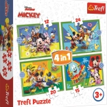 Puzzle 4-en-1 MICKEY ET SES AMIS