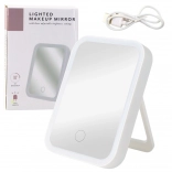 Miroir cosmétique LED rétroéclairé avec touche, 3 modes d’éclairage, inclinaison 90°, blanc