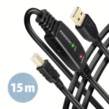Répéteur de Câble Actif USB 2.0 A-M vers B-M 15m