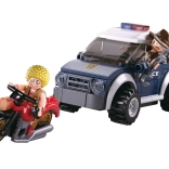 Sluban police 4x4 tout-terrain et voleur à moto