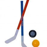 Crosses de hockey sur gazon en plastique 72 cm avec balle de floorball et palet (2 pcs)