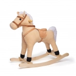 Cheval à bascule en bois beige