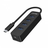 Hub USB-C actif UNITEK avec 4× USB-A 3.1, 10 W