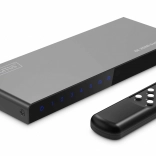 DIGITUS commutateur HDMI 8K 5×1, 60 Hz (4:4:4), HDR, HDCP 2.3, avec télécommande, noir