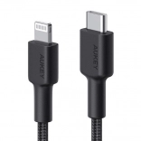Câble Lightning-USB C en nylon noir 2 m