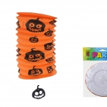 Lampion cylindre Citrouille 15 cm