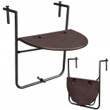 Table de balcon suspendue pliable marron ModernHome