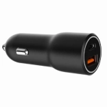 Chargeur de voiture USB-A/USB-C noir 38W PD