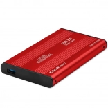 Boîtier externe pour disques 2.5" HDD/SSD SATA3, USB 3.0, rouge