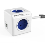 Multiprise rallonge PowerCube Extended USB 1,5 m, bleu