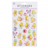 Autocollants avec poussins de Pâques