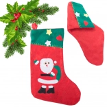chaussette de Noël pour cadeaux avec motif du Père Noël, bonhomme de neige ou sapin