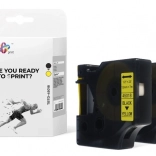 Ruban TB Print pour DYMO, impression noire sur fond jaune, 12 mm, 2 pièces