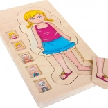 Small foot puzzle en bois superposé anatomie