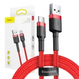 Baseus Cafule câble USB‑C 3 m, 2 A – rouge