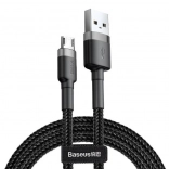 Baseus Cafule câble micro USB 2 m, tressé gris‑noir