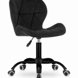 Chaise de bureau pivotante NOTO en velours noir
