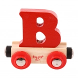 Wagon en bois avec la lettre B – BIGJIGS RAIL
