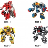 Qman ensemble de construction Blast Ranger set de 4 robots