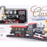 Train classique avec locomotive fumante