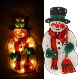 Décoration de Noël LED suspendue pour fenêtre – sapin 45 cm – Bonhomme de neige