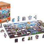Puzzle en bois Paris Animée 2 en 1, 150 pièces