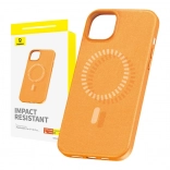 Coque magnétique BASEUS Fauxther pour iPhone 15 Plus (orange)