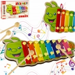Xylophone en bois coloré pour enfants – chenille