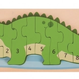 Puzzle à encastrer crocodile avec chiffres BIGJIGS TOYS