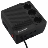 Stabilisateur de tension POWERWALKER 600 VA avec AVR et LED, 3 prises