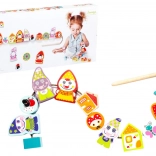 ensemble d’enfilage CUBIKA de nains en bois