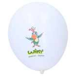 Ballon gonflable blanc avec impression WIKY 30 cm, 100 pcs