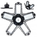 Plafonnier LED pliable pour atelier E27, 80 W, 8000 lm