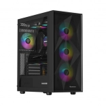 boîtier PC genesis diaxid 605 argb midi tower usb-c noir
